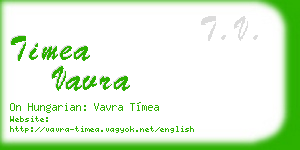 timea vavra business card